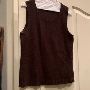 *HENRI BENDEL* Round Neck *100% Cashmere* Sleeveless Sweater “L” Hard to Find